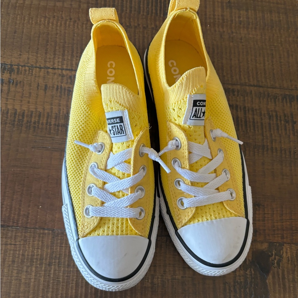 - Yellow Slip On Converse Size 5